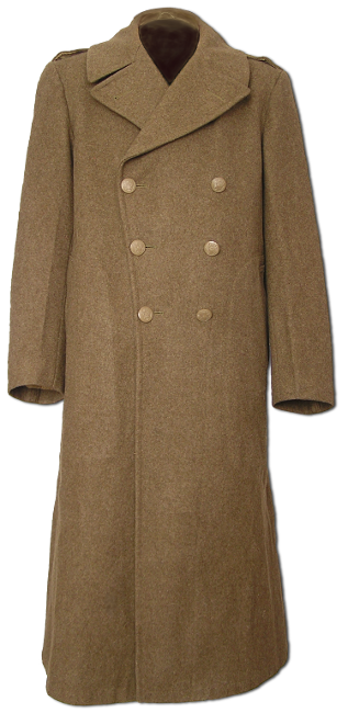 32 Ounce Roll Collar Olive Drab Melton Wool Overcoat Spec. 164 front view