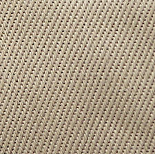 Close‐up view of the 8.2‐ounce khaki shade 1 cotton twill fabric used to make the cap, shirt, necktie, and trousers that comprised the summer uniform of 1941‐42.  All items were made with this material until mid‐1942 when the shirt fabric was lightened to 6 ounces and the necktie was changed to a cotton and mohair blend.  Note the characteristic diagonal weave of the fabric.